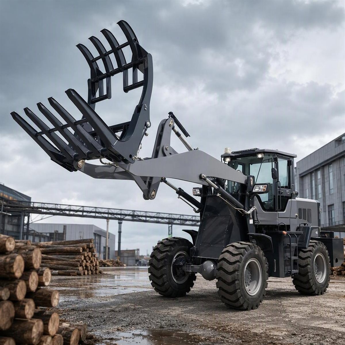 XUANBO log grapple wheel loader for timber handling